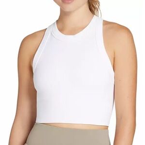 DSG Women’s High Neck Brami. Low support bra. Color: pure white. Size S. NWOT.